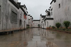 old house in the rain