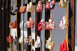hanging doll decorations for girl's festival on March