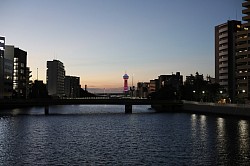 city at dusk